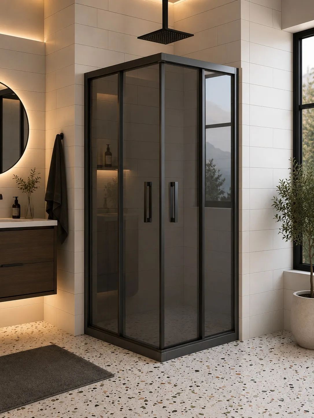 Aqua Serisi Lux Black — Meyza Mobilya & Metal duşakabin çalışması, 1. görsel