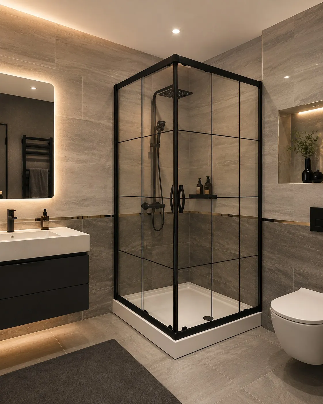 Aqua Serisi Lux — Meyza Mobilya & Metal duşakabin çalışması, 1. görsel
